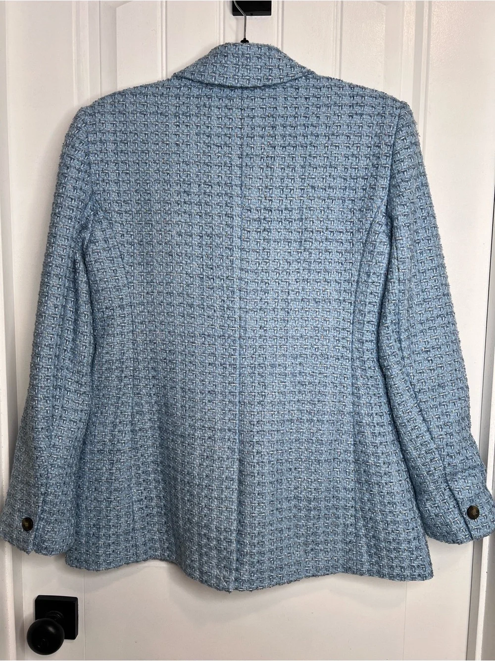 Ann Taylor ‘The Crosby’ Light Blue‎ Tweed Women's Blazer Jacket. Size 6. NWT.